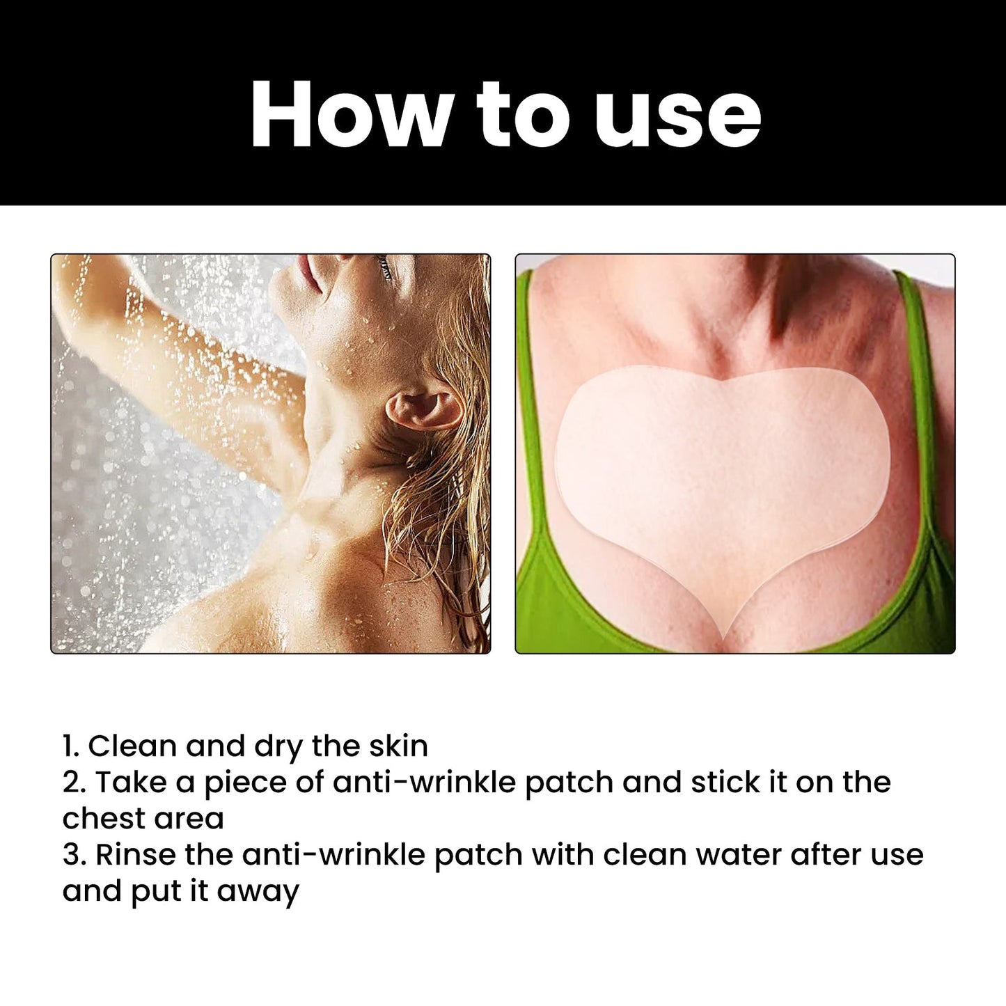 Breast Anti-Wrinkle Patch, Moisturizing And Firming Cleavage Skin Breast Moisturizing Silicone Patch To Reduce Breast Wrinkles - Korvel