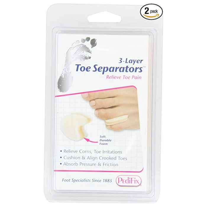 Separadores de Dedos PediFix de 3 Capas - Paquete de 6