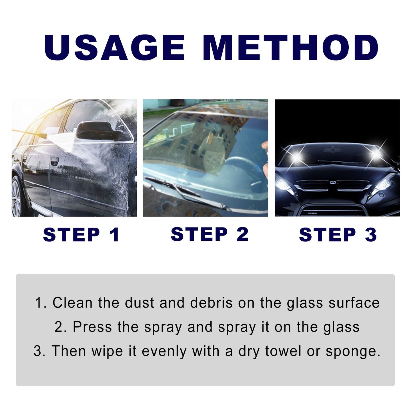 Spray anti-buée premium pour pare-brise de voiture