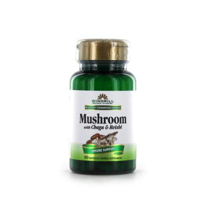Windmill Mushroom with Chaga & Reishi 60ct