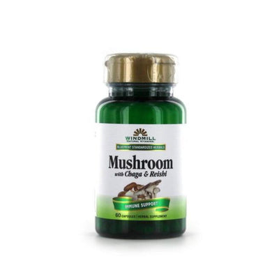 Windmill Mushroom with Chaga & Reishi 60ct