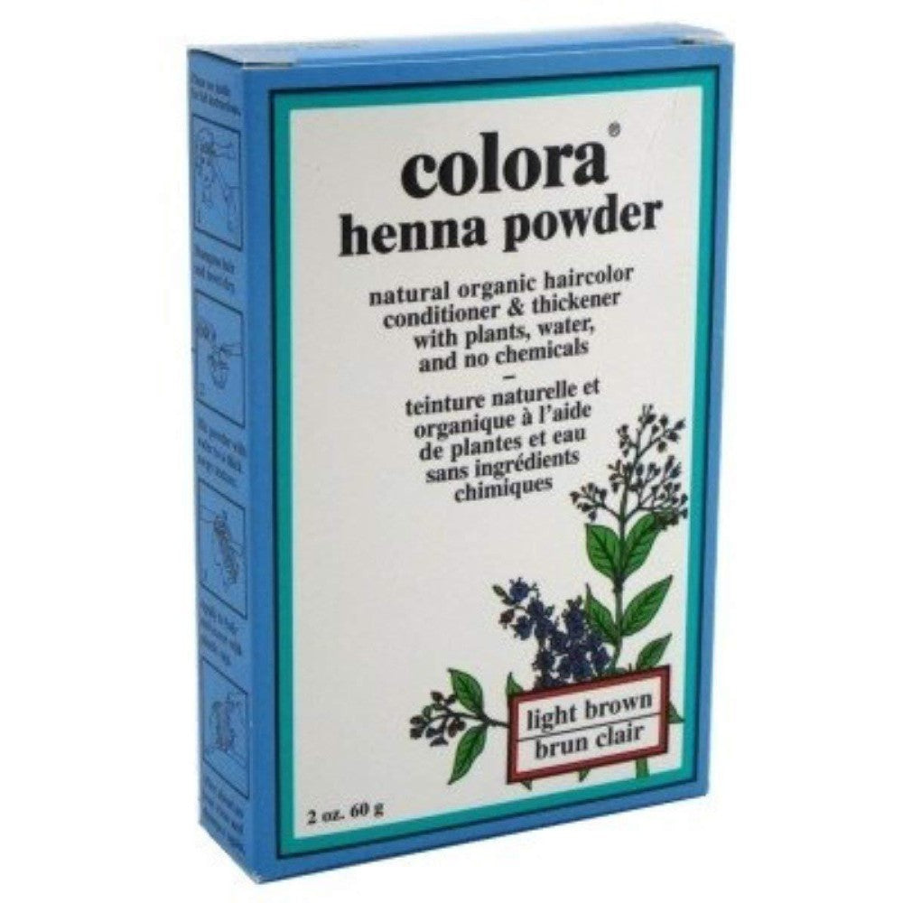 Colora Henna Powder Hair Color - Light Brown, 2 Oz