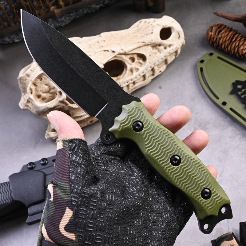 A3 High Hardness Outdoor Multifunctional Portable Knife Straight Hunting Knives Camping and Hiking Tool Knife - Korvel