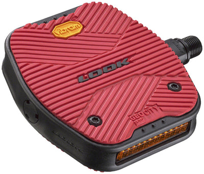 Pedales LOOK GeoCity Grip - Plataforma 9/16" Rojo