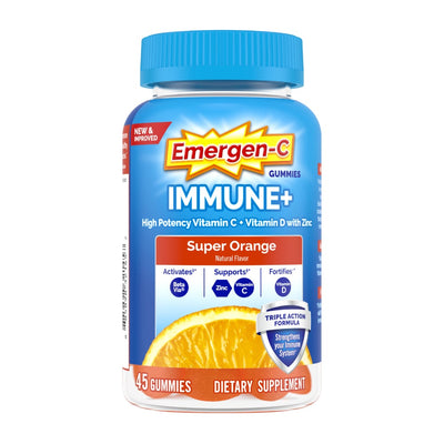 Gomitas Emergen-C Immune+ Triple Action - Sabor Naranja Super
