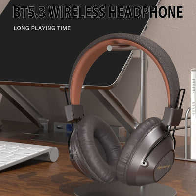 AKZ-17 Retro Wireless Over-Ear Headphones with Battery Display
