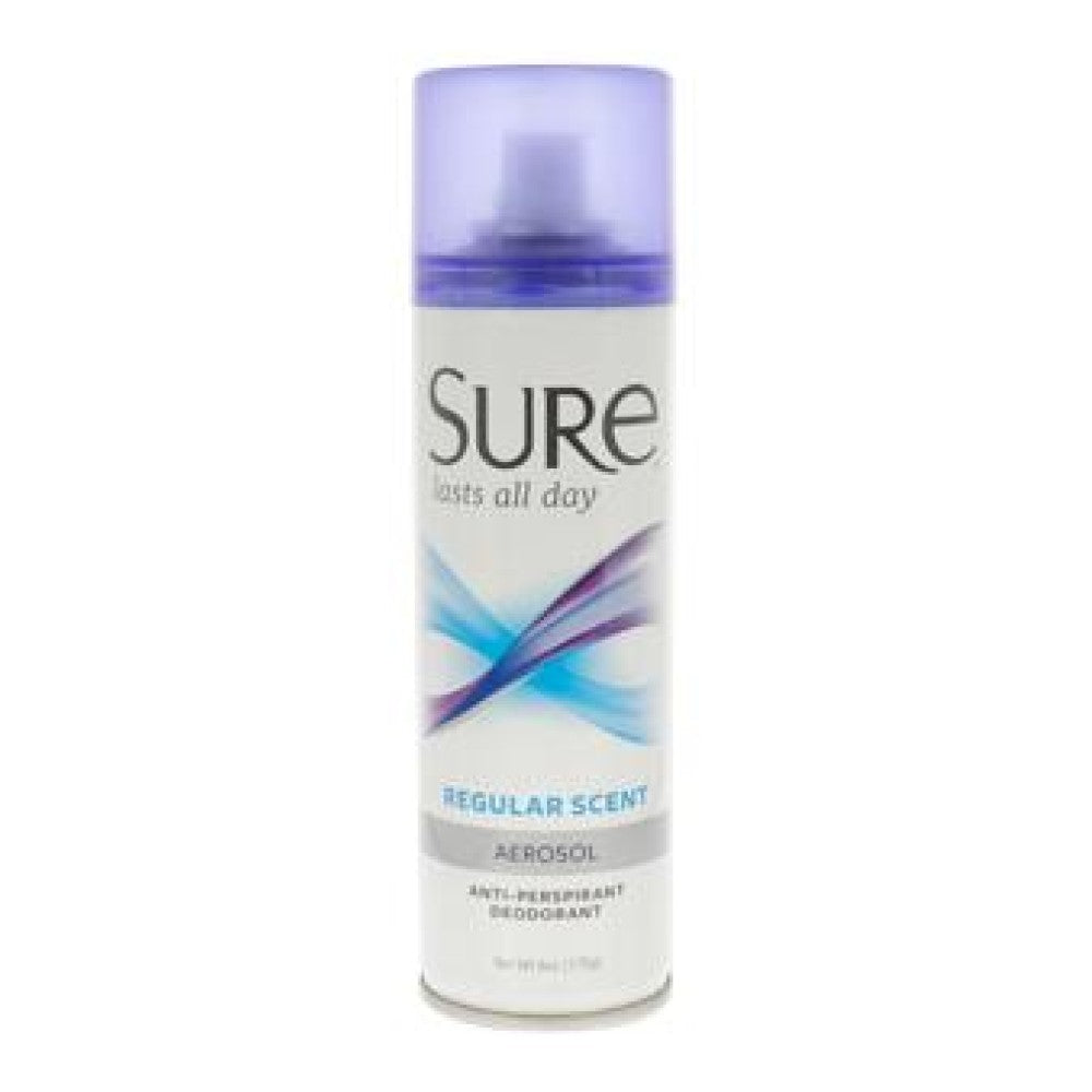 Desodorante en aerosol Sure Anti-Perspirante, fragancia regular, 6 oz