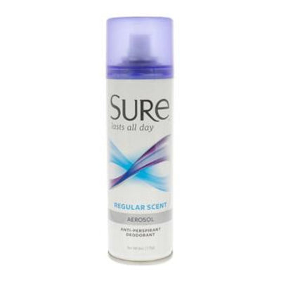 Sure Anti-Perspirant Deodorant Spray, Regular Scent, 6 Oz