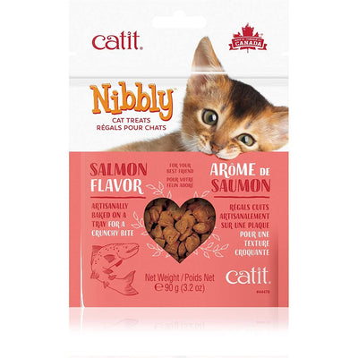 Catit Nibbly Salmon Flavor Cat Treats - 3.17oz Bag