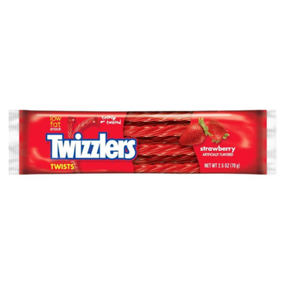 Twizzlers Strawberry Twists, Chewy Candy, 2.5 oz (Pack of 18)