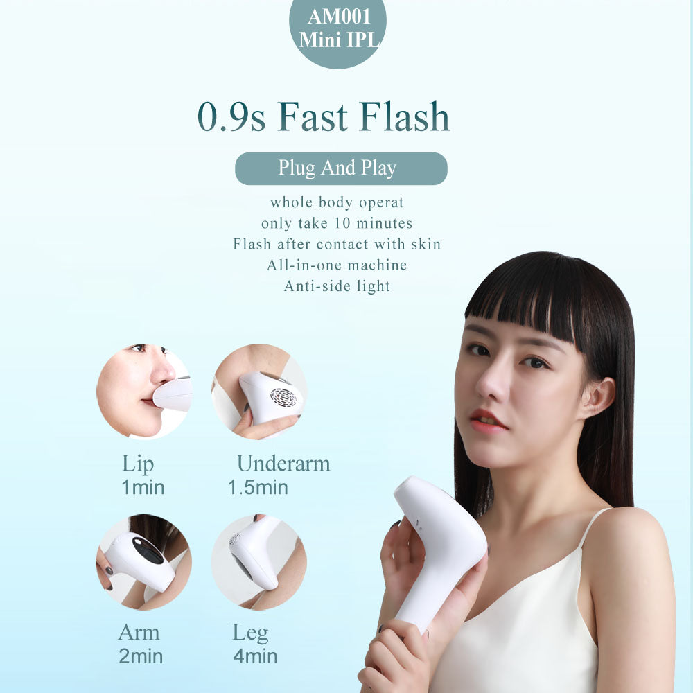 Laser Hair Removal Instrument Lip Axillary Private Pubic Hair Shaver Photon Permanent Household Ice Point Hair Removal Device - Korvel