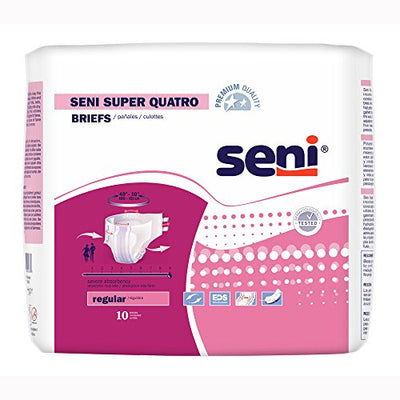 Seni Super Quatro Adult Incontinence Briefs - Heavy Absorbency