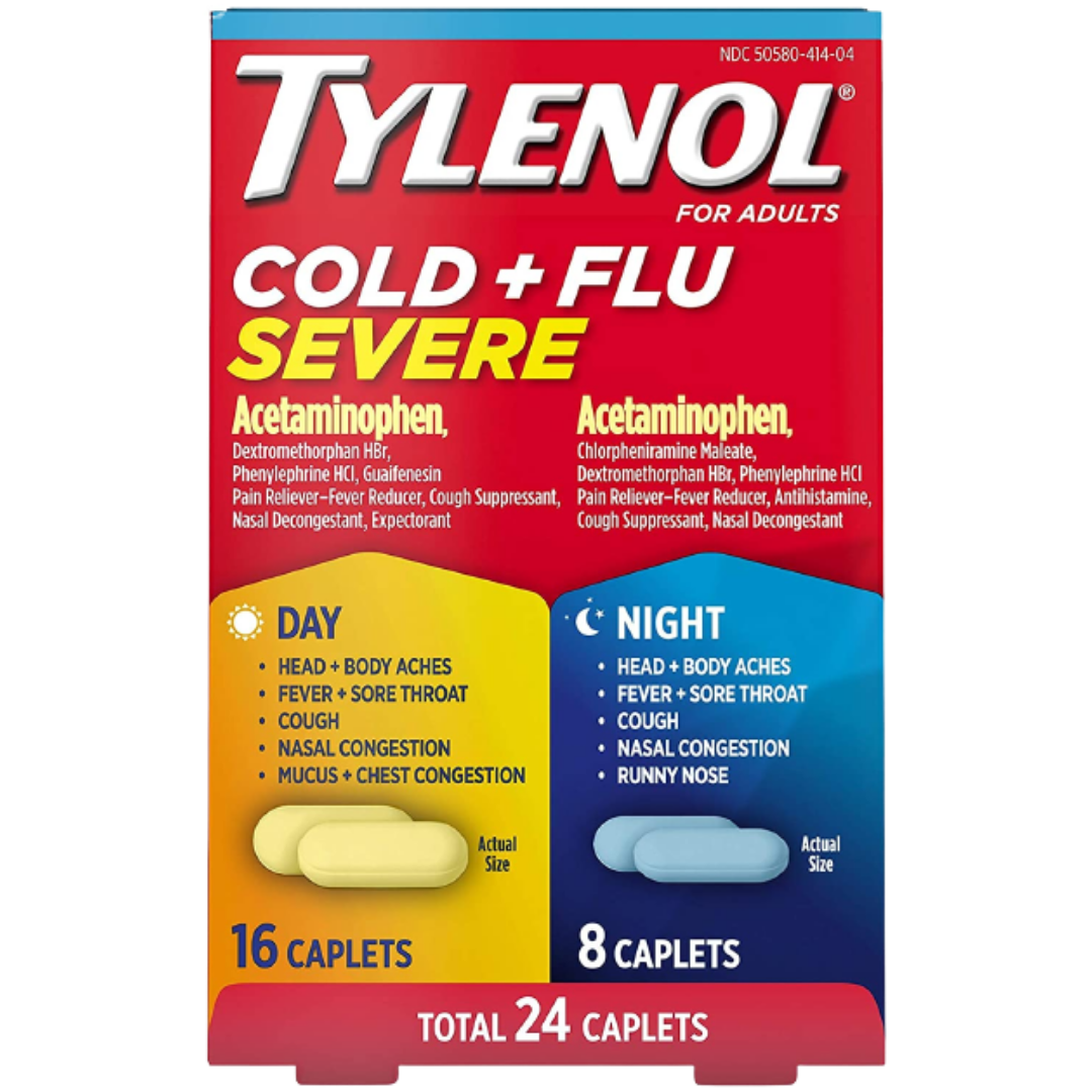 Tylenol Cold + Flu Severe Caplets for Adults