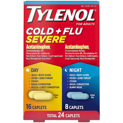 Tylenol Cold + Flu Severe Caplets for Adults