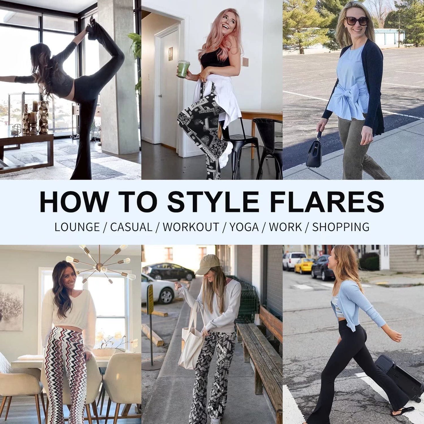 Chic Flare Yoga Pants: Curve-Hugging Comfort