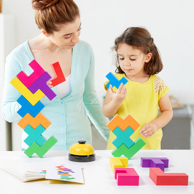 Wooden Russian Building Blocks for Creative Play