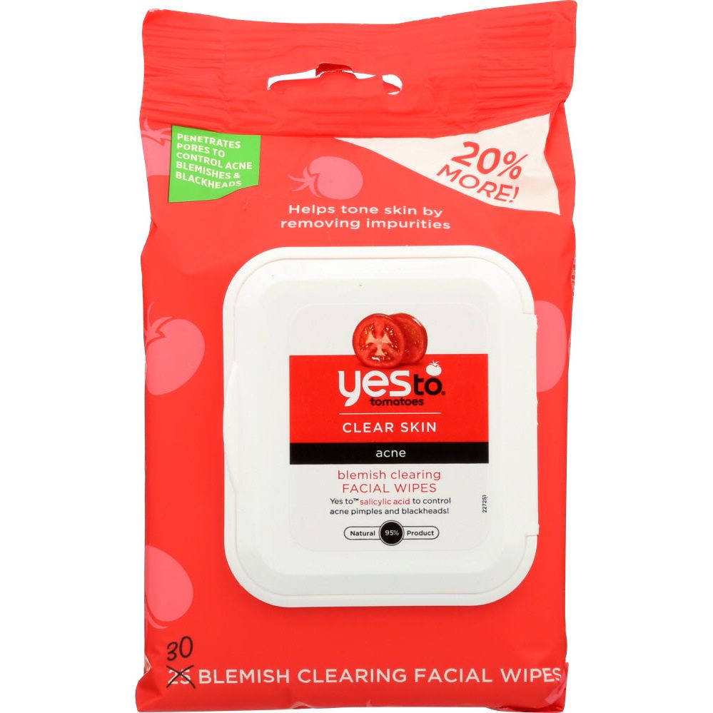 Oui aux tomates lingettes pour le visage peau claire