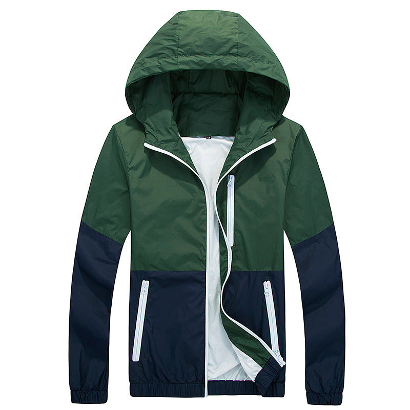 Veste à capuche fine pour hommes pour le printemps et l'automne