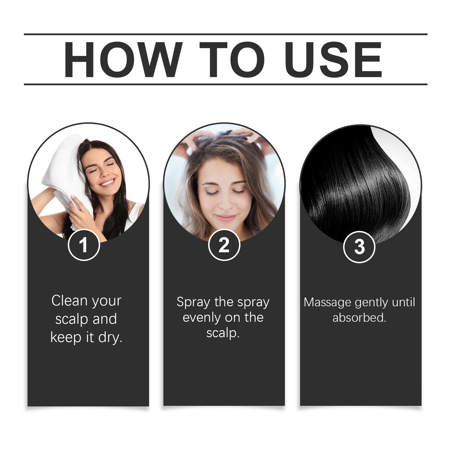 Spray hydratant profond pour cuir chevelu pour des soins capillaires nourrissants