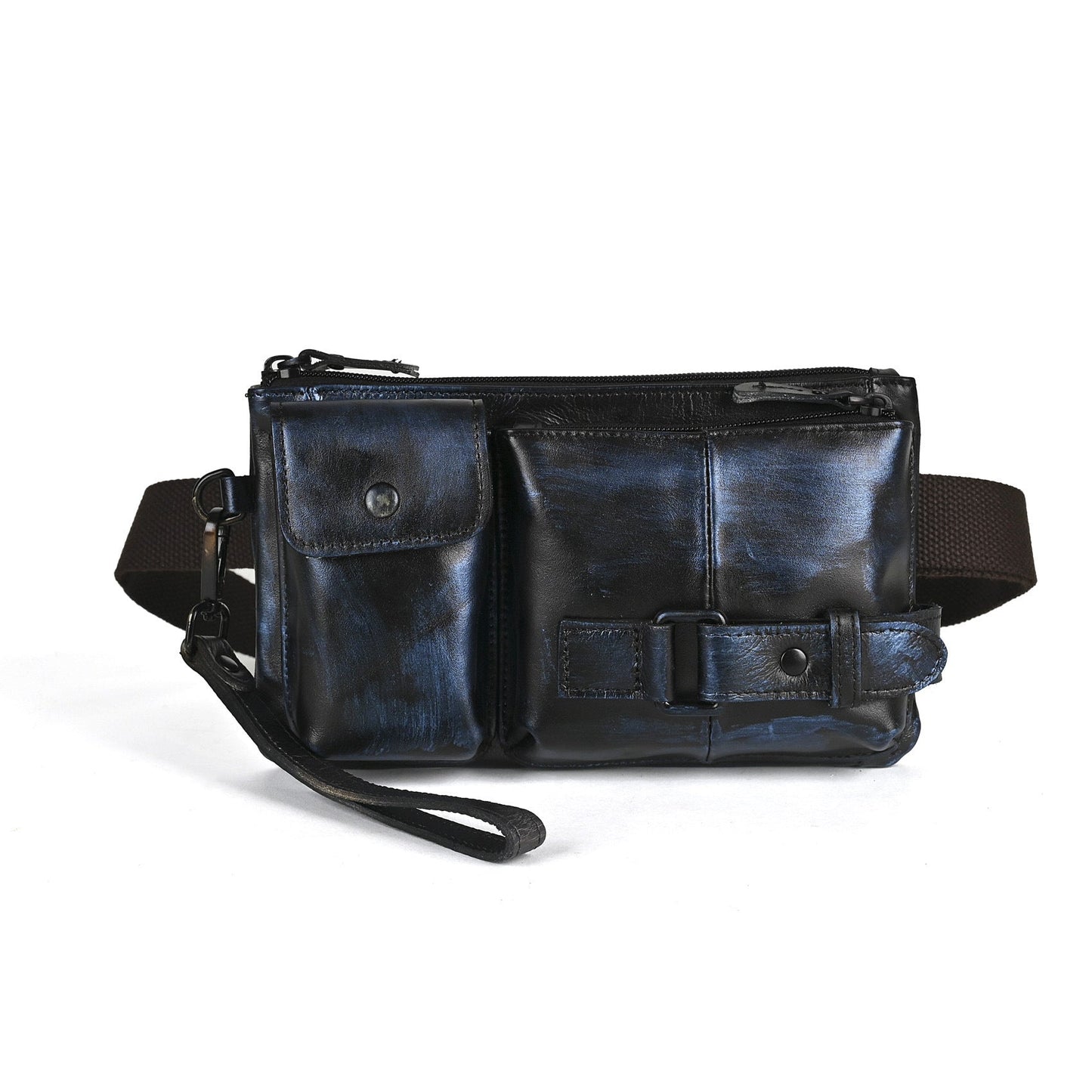 Trendy Vegetable Tanned Leather Men's Chest Bag