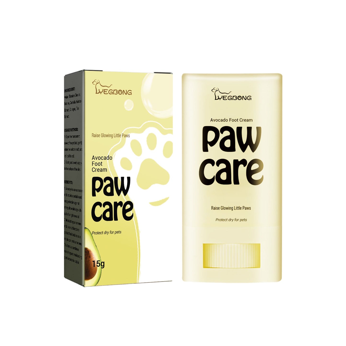 Crème hydratante pour les pattes à l'avocat pour chiens et chats