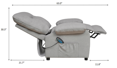 Recliner Chair with Message and Heater, Recliner Chair for Adult, Manual Control Message Chair - Korvel