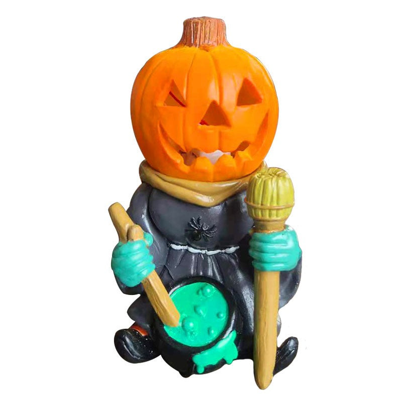 Luminous Pumpkin Knight Garden Ornament