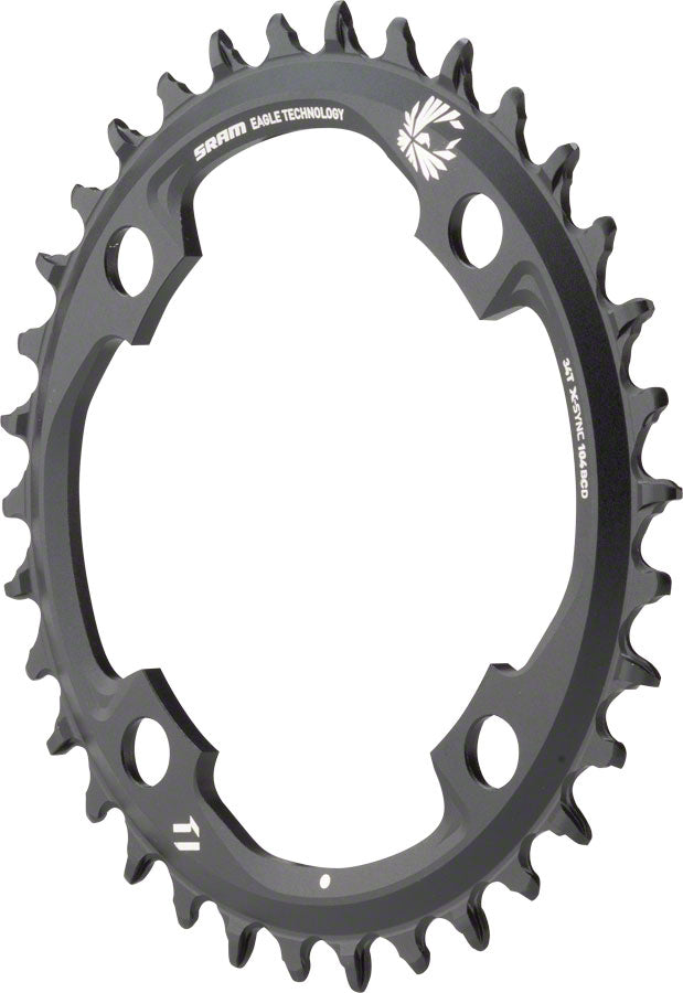 SRAM X-Sync 2 Eagle Chainring - 34 dents 12 vitesses Noir