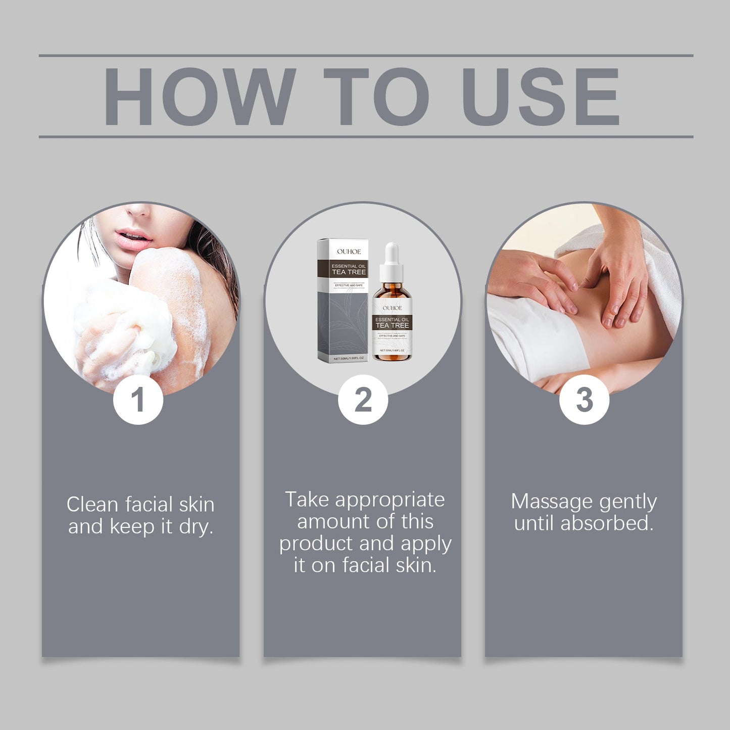 Tea Tree Essential Oil, Body Care Plant Essential Oil Massage Oil Skin Care Moisturizing Moisturizing Soft Moist Shine - Korvel