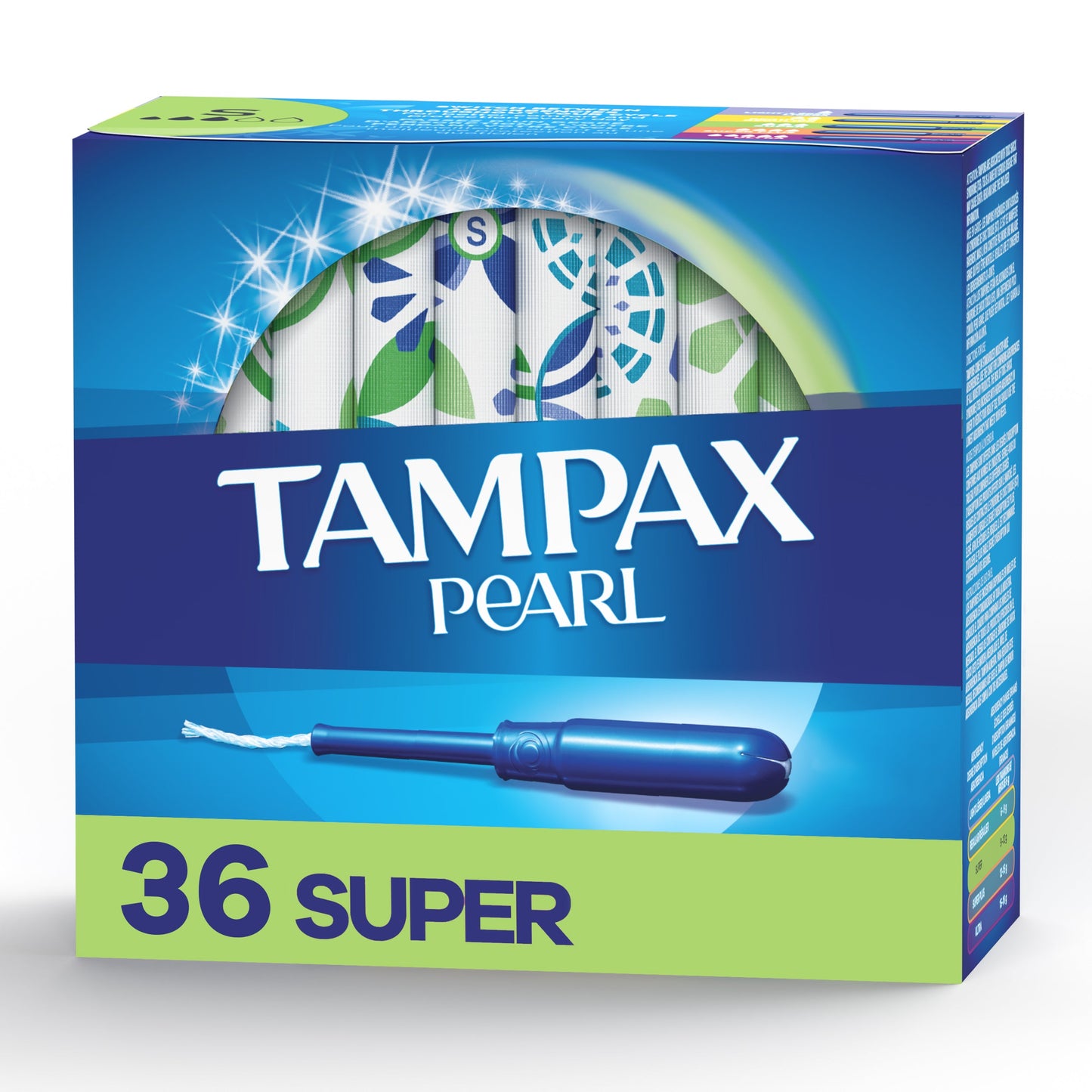 Tampones Tampax Pearl de Super Absorbencia con Braid LeakGuard