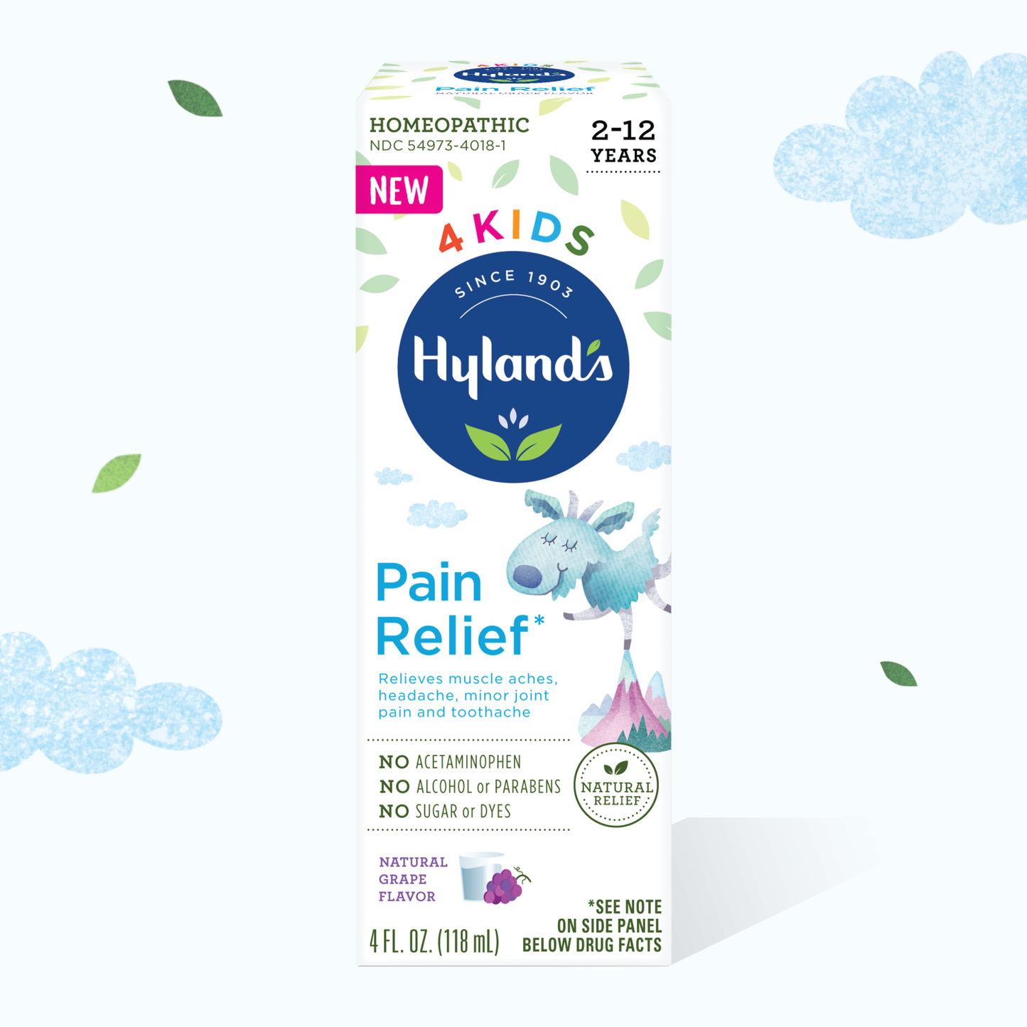 Premium Grape Flavor Pain Relief Liquid for Kids
