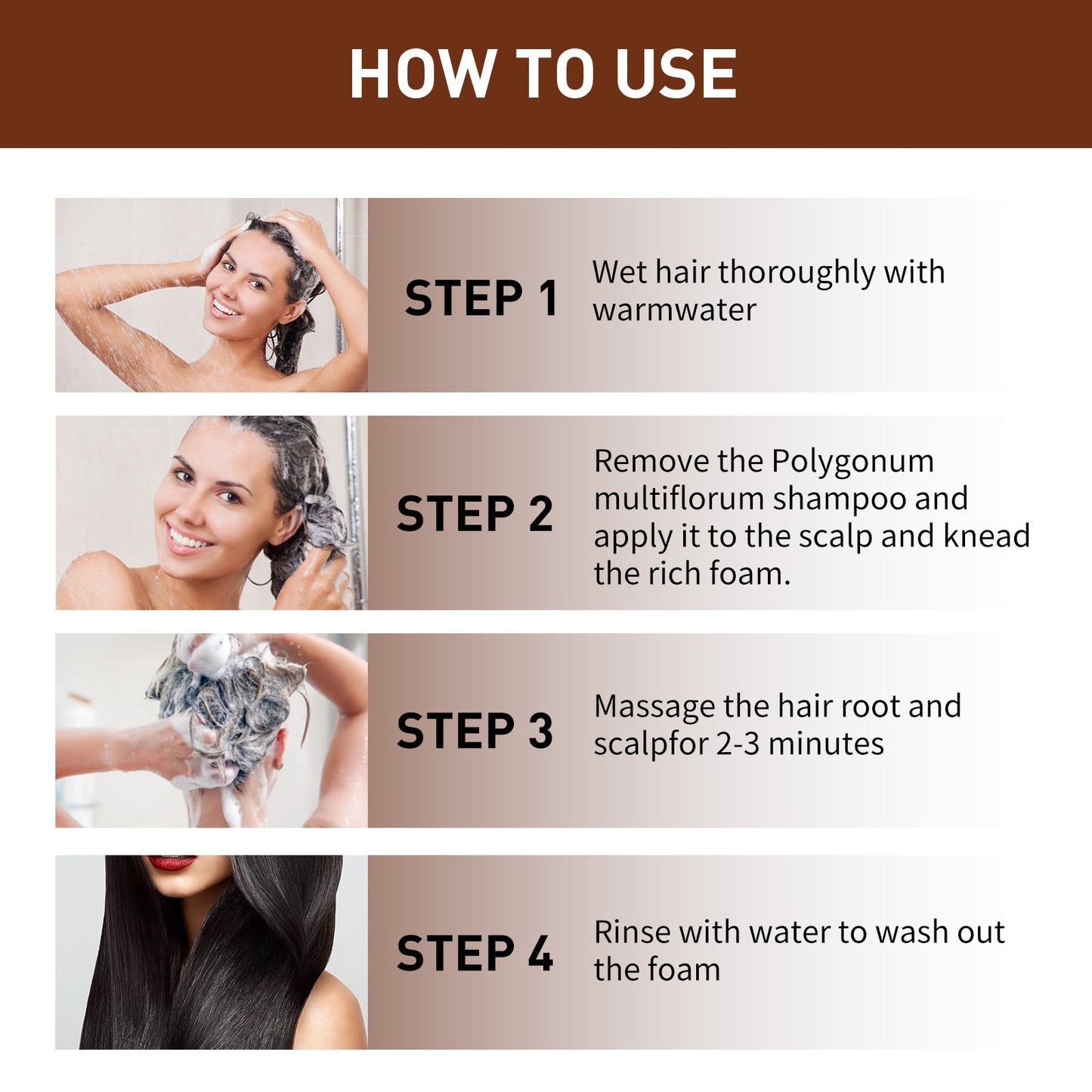 Champú Reparador Polykum Multiflorum para Cabello Negro Natural