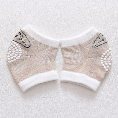 3 pairs of cotton children's knee pads, autumn glue dispensing, anti slip baby knee pads, mesh breathable exercise, baby crawlin - Korvel