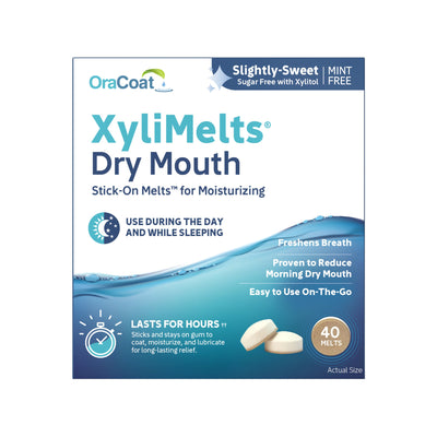 OraCoat XyliMelts Mint-Free Discs for Dry Mouth Relief - 40 Count