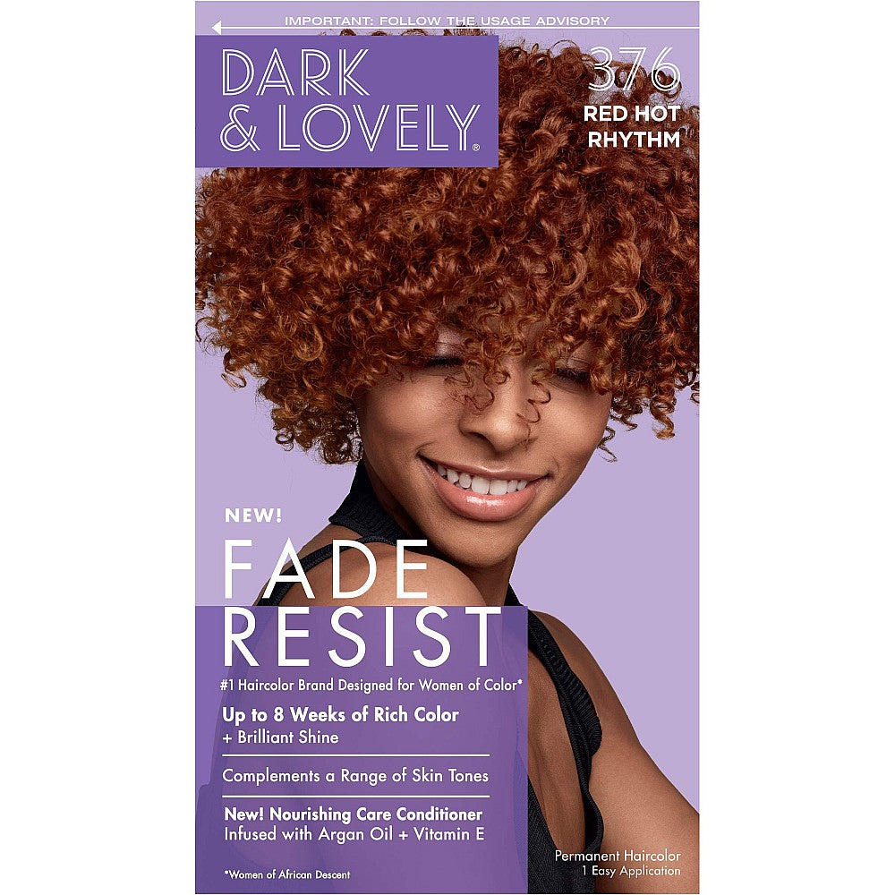 Dark & Lovely Fade Resist Coloration Permanente 376 Rouge Chaud Rythme