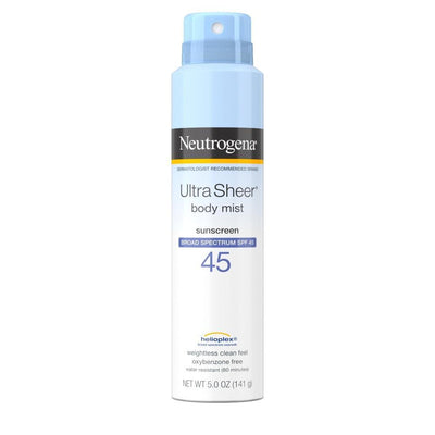 Neutrogena Ultra Sheer Body Mist Sunscreen Spray SPF 45 - 5 Oz