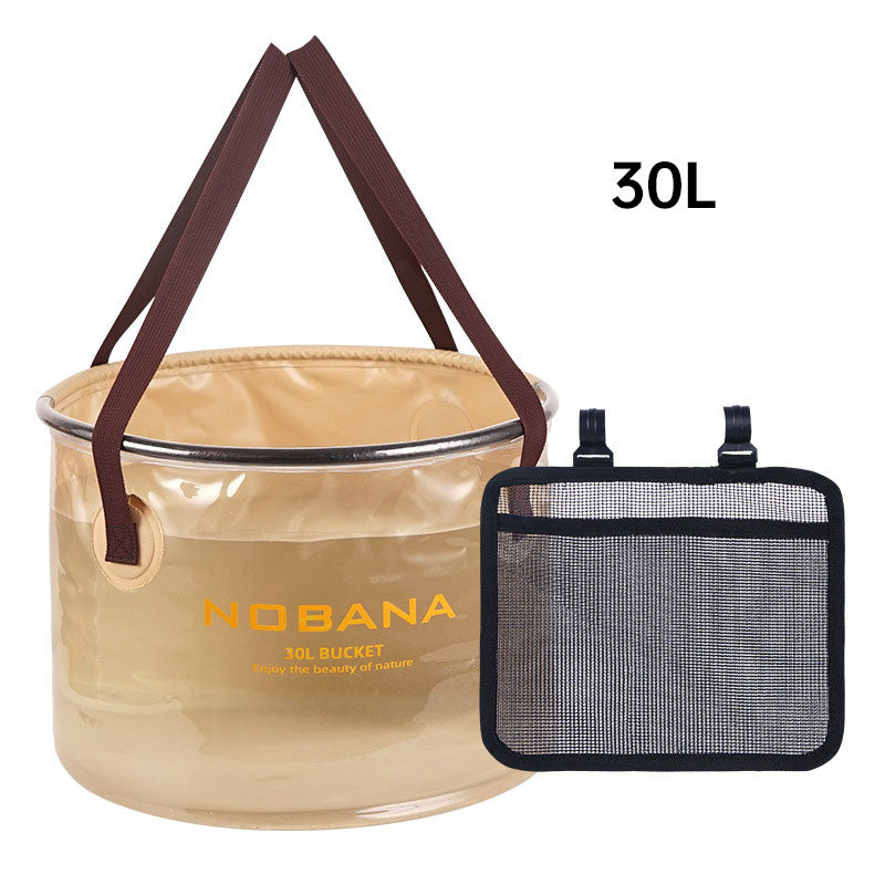 Outdoor folding bucket camping portable barbecue dish washing bucket telescopic fishing bucket - Korvel