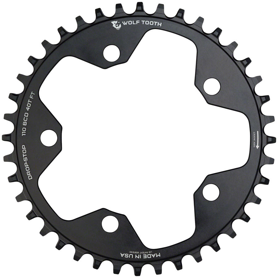 Cadena de Ciclocross Wolf Tooth 110 BCD - 40t Negra
