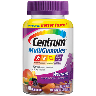 Centrum MultiGummies pour Femmes - Saveurs de Fruits Assortis