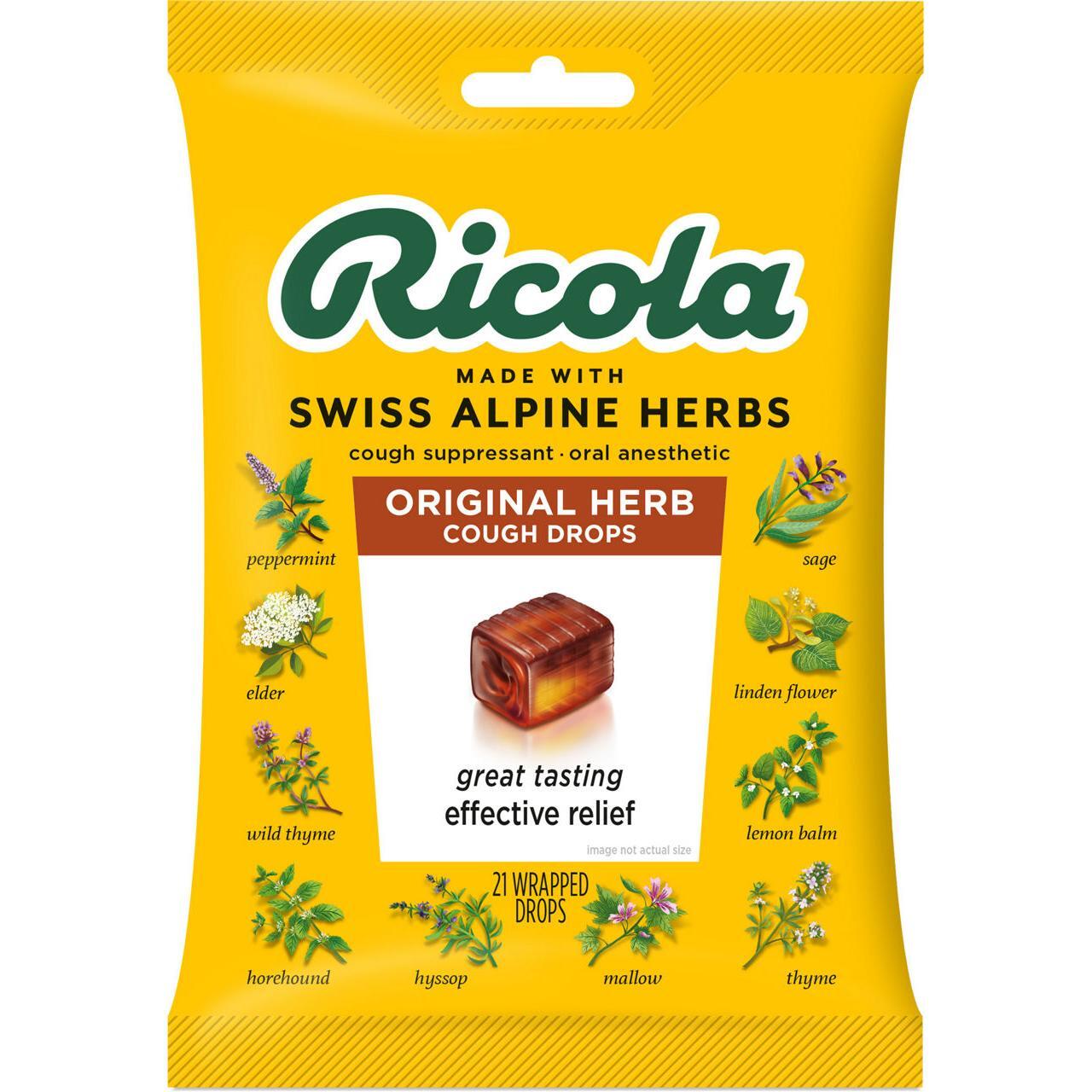 Ricola Original Natural Herb Cough Drops - 21 Lozenges