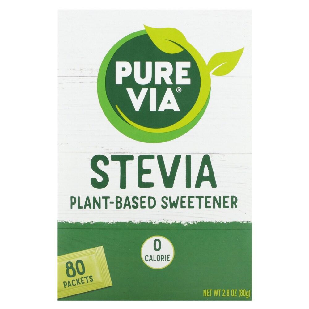 Pure Via Stevia Edulcorante Natural Sin Calorías en Paquetes