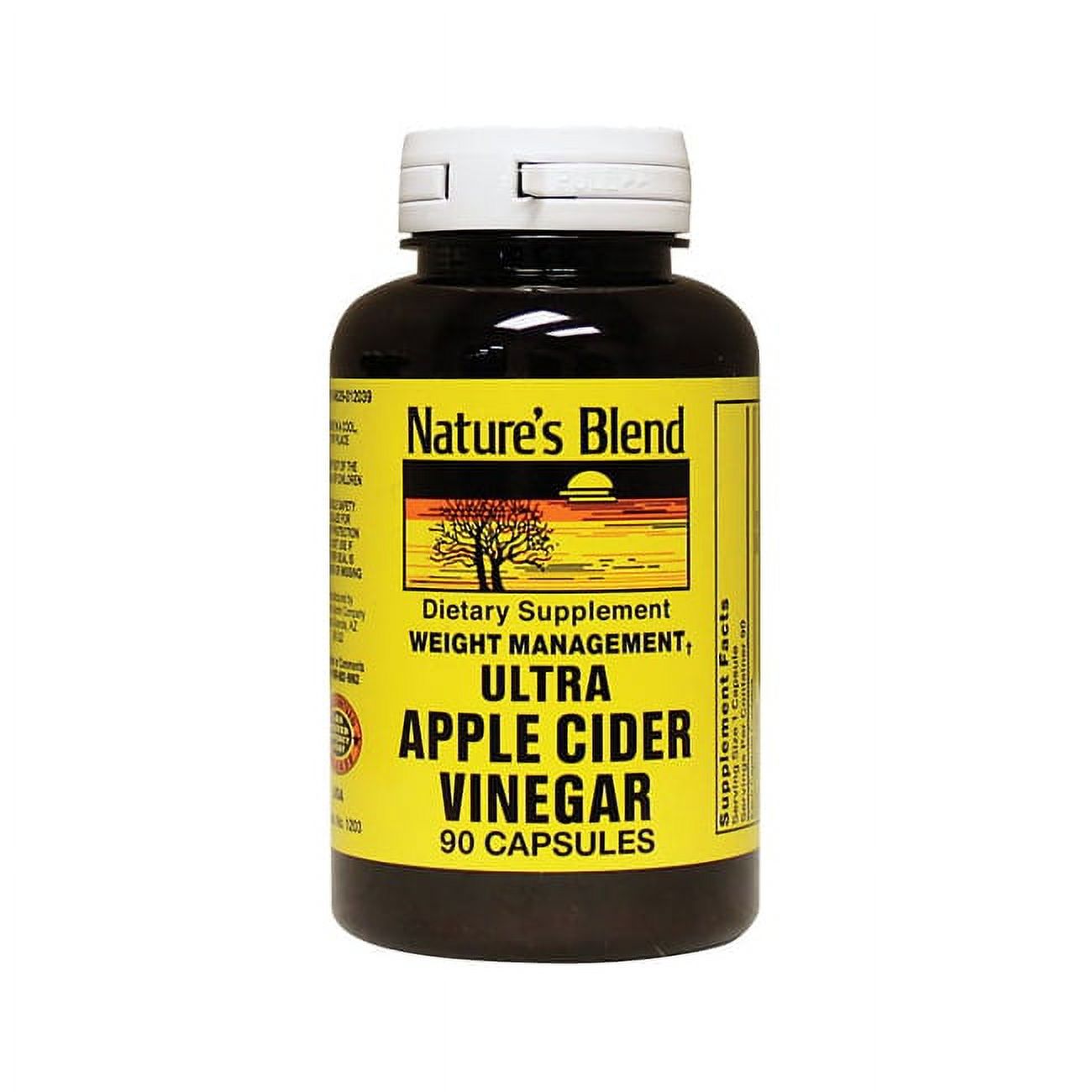 Vinagre de Sidra de Manzana Ultra de Nature's Blend - 600 Mg (90 Cápsulas)