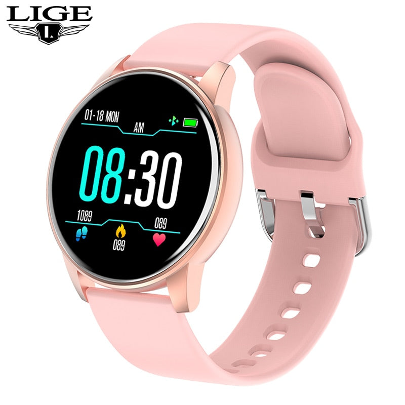 Women Smart Watch Real-time Weather Forecast Activity Tracker Heart Rate Monitor Sports Ladies Smart Watch Men For Android IOS - Korvel