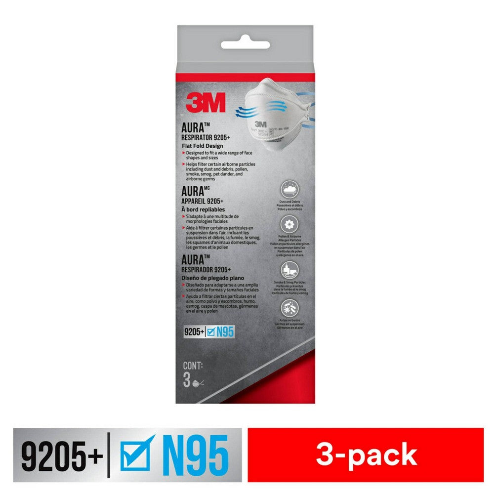 Masque de protection respiratoire 3M Aura N95 - Pack de 3