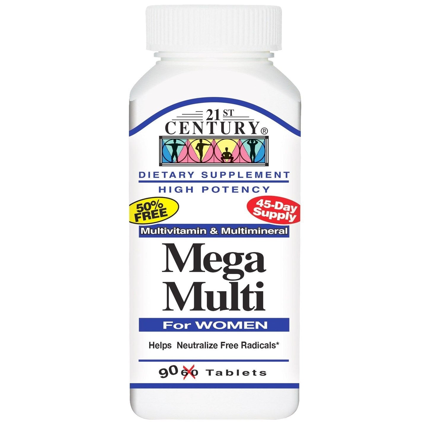 21st Century Mega Multi for Women - Premium Multivitamin Tablets