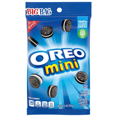 Oreo Mini Big Bag Cookies Sandwich Chocolat, 85 g