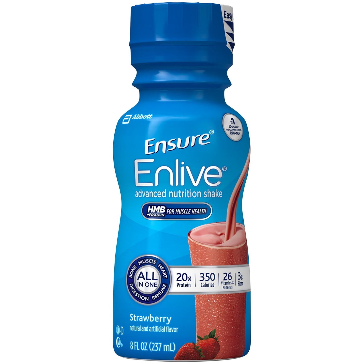 Abbott Nutrition Enlive Ensure Strawberry - 24 Pack