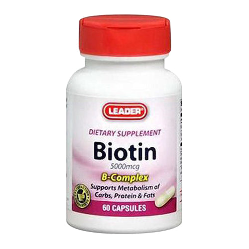 Leader™ Biotina 5000 mcg + B-Complejo – Soporte Premium para el Cabello, la Piel y las Uñas