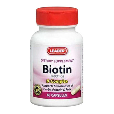 Leader™ Biotin 5000 mcg + B-Complex – Premium Hair, Skin & Nail Support