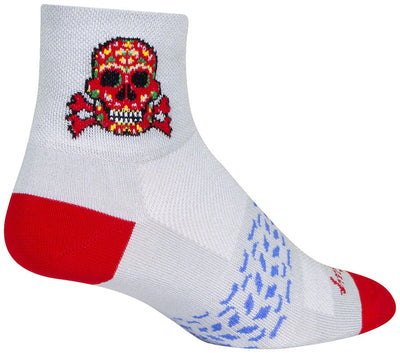 SockGuy Classic Red Skull Socks - Small/Medium